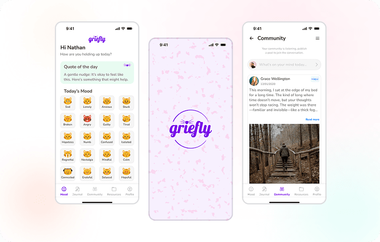 Griefkitty – Mental Health Social App